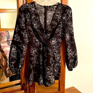 Forever 21 Black/White Romper